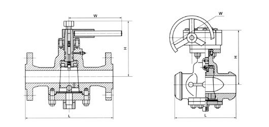 美标壓(yā)力平衡式(shi)倒裝油密(mi)封旋塞閥(fá)
